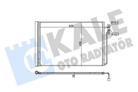 KALE LANDROVER Радиатор кондиционера Range Rover III 3.0d/4.4 02- 350665