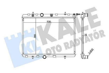 KALE CITROEN Радиатор охлаждения C-Elysee,C3/4/5,DS,Peugeot 207/208/308/407,Partner 350745