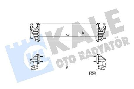 KALE BMW Интеркулер 5 F10,Gran Turismo,6,7 F01 4.0d 350830