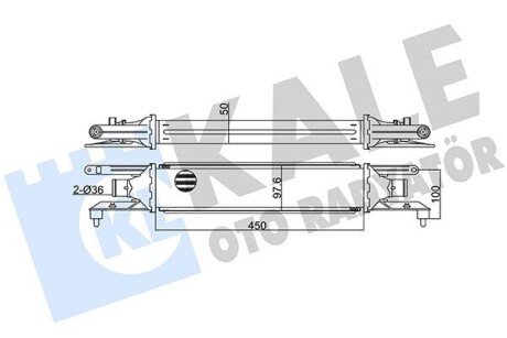 KALE FIAT Интеркулер Grande Punto,Punto 1.3d 05- 350855