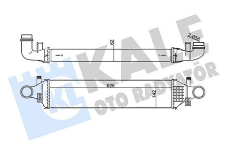 Радіатор інтеркулера MB A-class (W176)/B-class (W246/W242) 1.6-2.2D 11- OM651/M270 350895