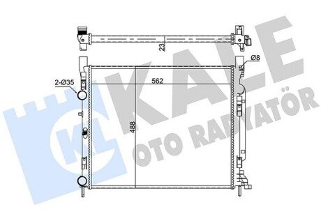 Радіатор охолодження Renault Kangoo, Grand Kangoo, Kangoo Express, Kango Be Bop - Mercedes Benz Citan Radiator (351010) KALE OTO RADYATOR 351010