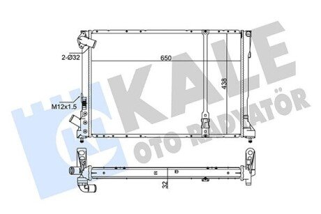 KALE RENAULT Радиатор охлаждения Espace III,Laguna I 2.2dT 96- 351015