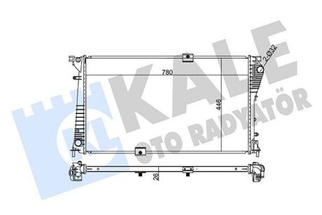 Радиатор охлаждения Renault Trafic II, Opel VIVaro, Nissan Primastar (351040) KA