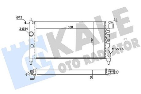 Радіатор охолодження Opel Combo 1.2/1.4 94-01 351235