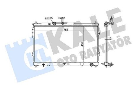 KALE HYUNDAI Радиатор охлаждения H-1 2.5CRDi 08- 351245