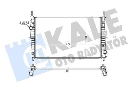 KALE FORD Радиатор охлаждения Transit 3.2TDCi 07- 351275