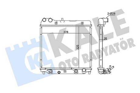 KALE HONDA Радиатор охлаждения Jazz II 1.2/1.3 02- 351680