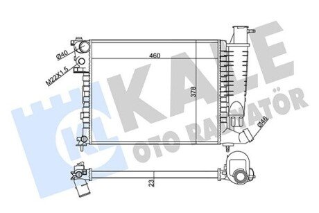 KALE CITROEN Радиатор охлаждения Xsara,ZX 1.4/1.6 351815