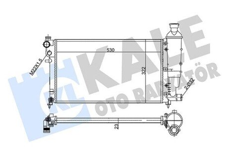 KALE CITROEN Радиатор охлаждения Saxo,Peugeot 106 II 1.0/1.6 351845