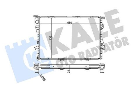 KALE BMW Радиатор охлаждения 5 E39,7 E38 2.5td 351870