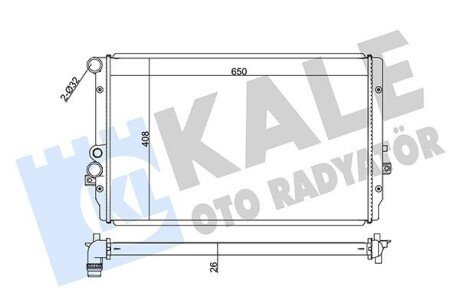 KALE VW Радиатор охлаждения Bora,Golf IV 1.9TDI 00- 351905