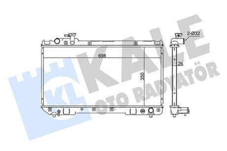 KALE TOYOTA Радиатор охлаждения RAV 4 I 2.0 94- 351915