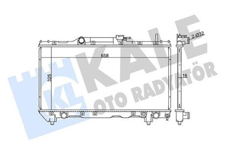 KALE TOYOTA Радиатор охлаждения Carina E 1.6/1.8 92- 351920