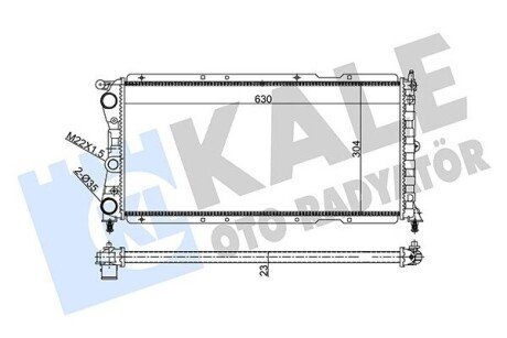 KALE FIAT Радиатор охлаждения Punto 1.7D/TD 94- 351940