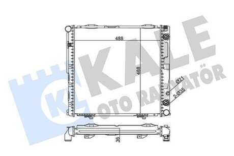 KALE DB Радиатор охлаждения E-Class W124 2.0/2.2 93- 351960