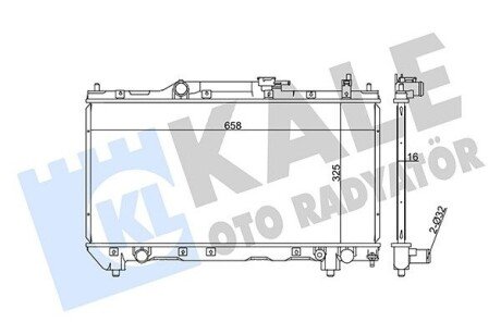 KALE TOYOTA Радиатор охлаждения Avensis 1.6/1.8 97- 351965