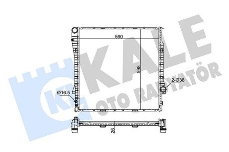 KALE BMW Радиатор охлаждения X5 E53 3.0d/3.0i/4.4 00- 351980