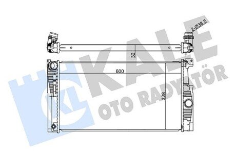 KALE BMW Радиатор охлаждения 5 F10 520/528i 11- 351990