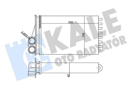 KALE PEUGEOT Радиатор отопления 207 352055