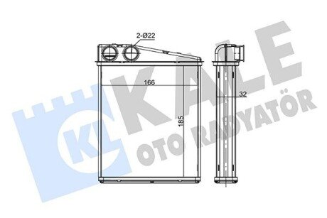 KALE MERCEDES Радиатор отопления W169/B245,Mini 352125