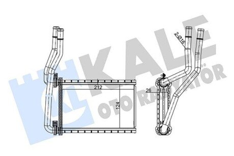 KALE FIAT Радиатор отопления Sedici,Suzuki Swift III,IV,SX4 352140