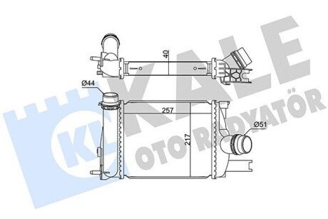 Радіатор інтеркулера Renault Clio 0.9 TCe 12- KALE OTO RADYATOR 352255 (фото 1)