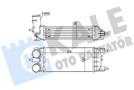 KALE CITROEN Интеркулер C5 III,Peugeot 508 1.6HDI 10- 352290