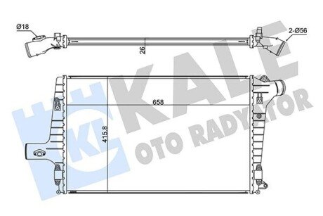 KALE VW Интеркулер Audi A3/6,TT 1.8T/2.5TDI 97- 352380