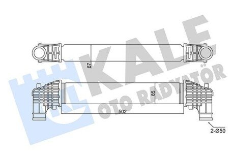 KALE VW Интеркулер Sharan,Ford Galaxy,Seat 1.8T/1.9TDI 95- KALE OTO RADYATOR 352420 (фото 1)