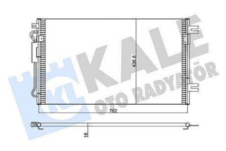 KALE CHRYSLER Радиатор кондиционера Grand Voyager IV 2.8CRD 04- 352595