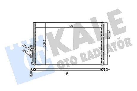 KALE BMW Радиатор кондиционера с осушителем X3 F25,X4 F26 12- 352610