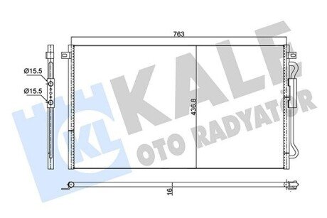 KALE CHRYSLER Радиатор кондиционера Voyager IV 00- 352635