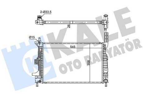 KALE FORD Радиатор охлаждения C-Max II,Focus III,Kuga II,Transit Connect 1.5/1.6TDCi 10- 352845