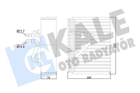 KALE OPEL Испаритель Vectra B 99- 352965