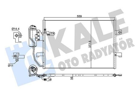 KALE DB Радиатор кондиционера W168 00- 353050