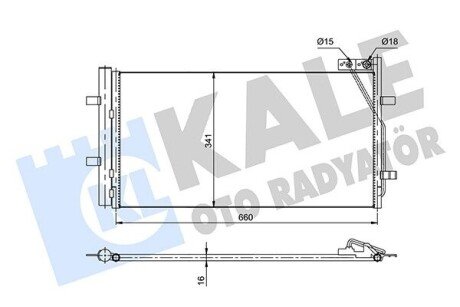 Радиатор кондиционера Audi Q3 Condenser (353085) KALE OTO RADYATOR