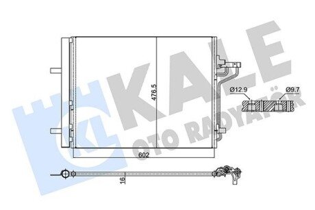 KALE FORD Радиатор кондиционера C-Max II,Focus III 10- 353135