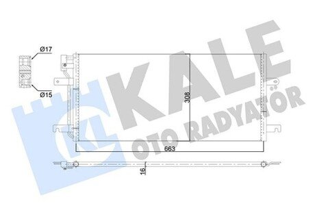 KALE VW Радиатор кондиционера T4 90- 353140