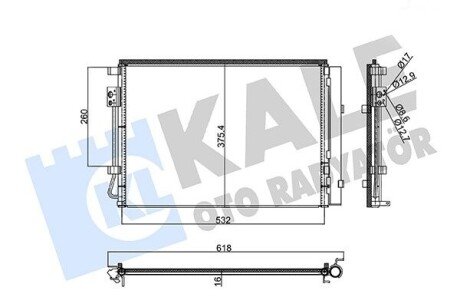 KALE HYUNDAI Радиатор кондиционера Dolaris IV,Veloster,Kia Rio III 10- 353190