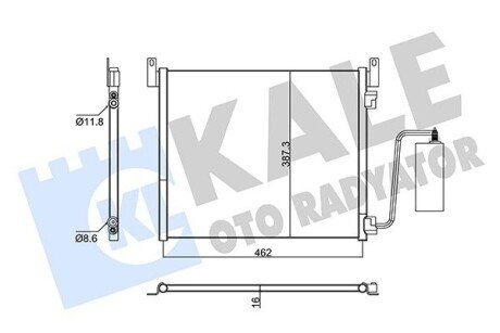 KALE OPEL Радиатор кондиционера Signum,Vectra C 2.8/3.0CDTi/3.2 V6 03- 353205