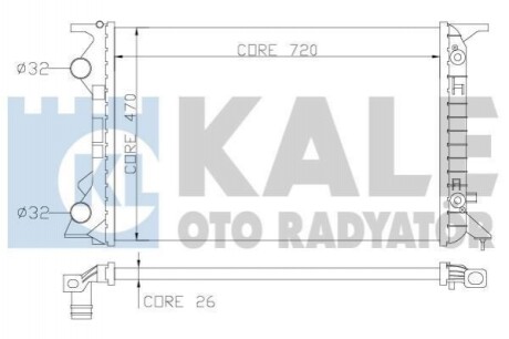 KALE VW Радиатор охлаждения Audi A4/5/6,Q5 2.0 09- 353400