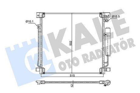 Радіатор кондиціонера Fiat Fullback, Mitsubishi L 200, Triton (354015) KALE OTO RADYATOR