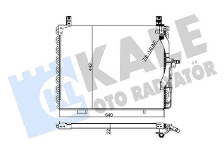 KALE DB Радиатор кондиционера W124 85- 354055