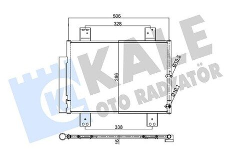 KALE DAIHATSU Радиатор кондиционера Terios 05- 354080