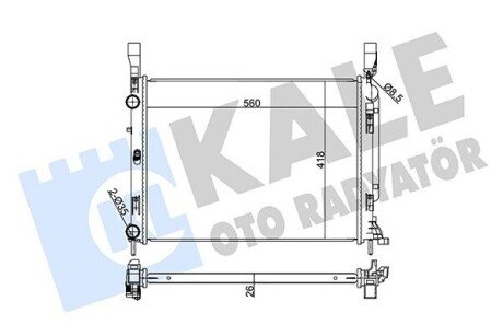 KALE RENAULT Радиатор охлаждения Kangoo 1.2/1.5dCi/1.6 08-,DB Citan 12- 354215