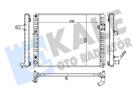 Радіатор охолодження Infiniti Ex 35, Ex 37, Ex 37 Awd, Fx 50 Awd Radiator (354220) KALE OTO RADYATOR 354220