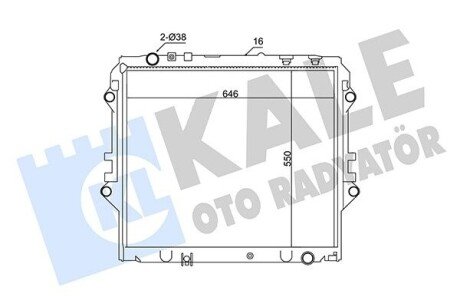 KALE TOYOTA Радиатор охлаждения Fortuner,Hilux VIII 2.4/2.8D 15- 354225