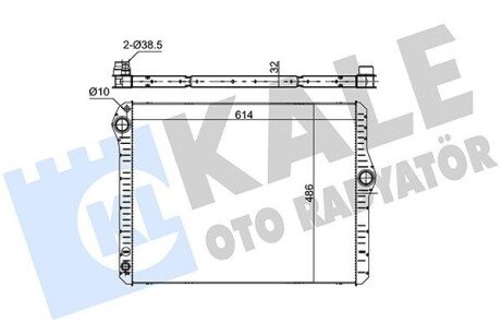 KALE BMW Радиатор охлаждения 5 F10 523/528/530i,7 F01 3.0 354235