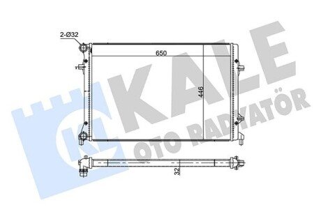 KALE VW Радиатор охлаждения Audi A3,Golf V,Passat,Skoda 3.2/3.6 354240